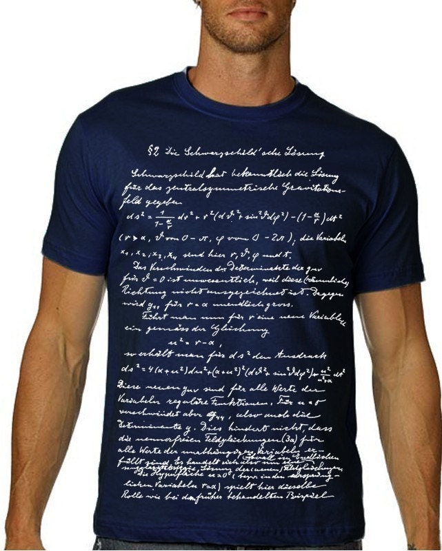 Einstein Tshirt Physics Text Tee MENS Shirt