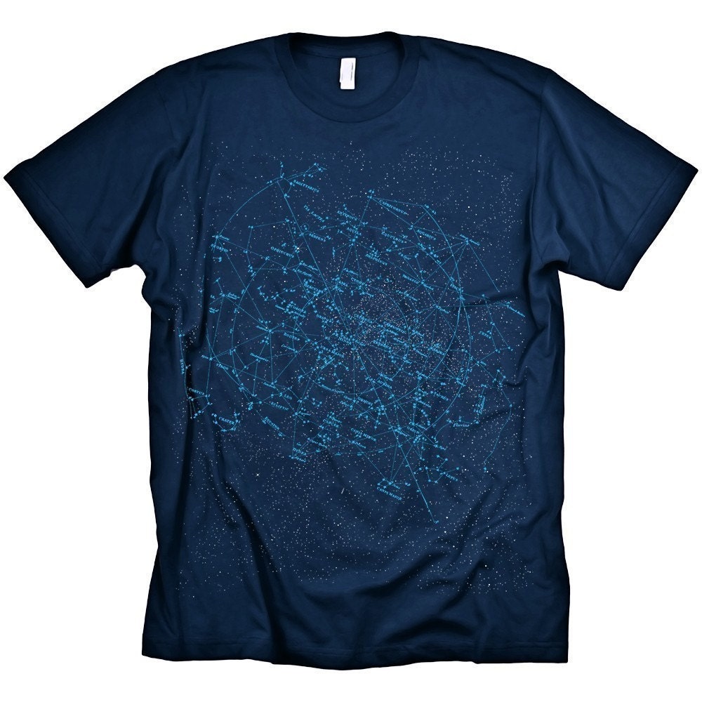 Celestial Constellation Tshirt Astrology Star Map MENS shirt