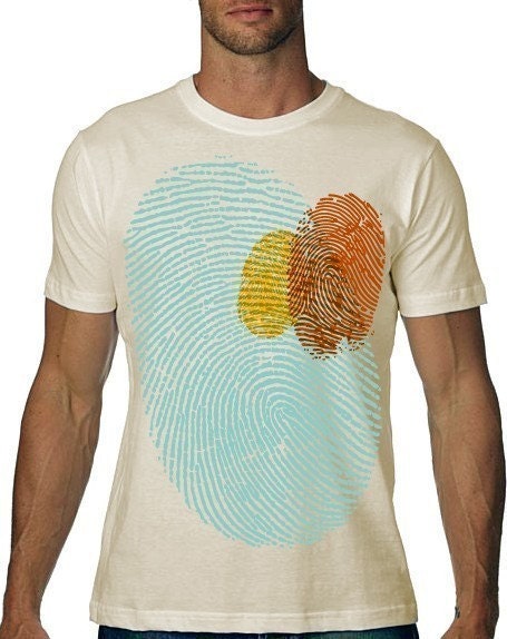 Finger Print TSHIRT Crime Science tee MENS Shirt