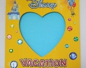 disney picture photo frame vacation castle balloons 5X7 heart