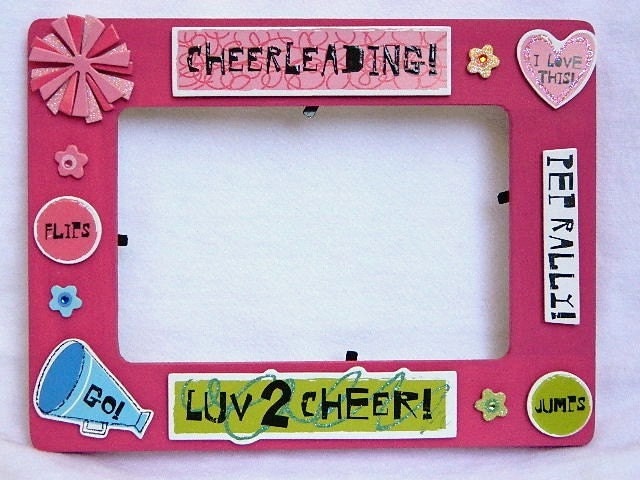 Girls Cheerleading Picture Photo Frame pink 4x6 gift
