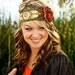 Vintage Beauty. Olive Green and Burnt Sienna  Head Wrap .Headband img