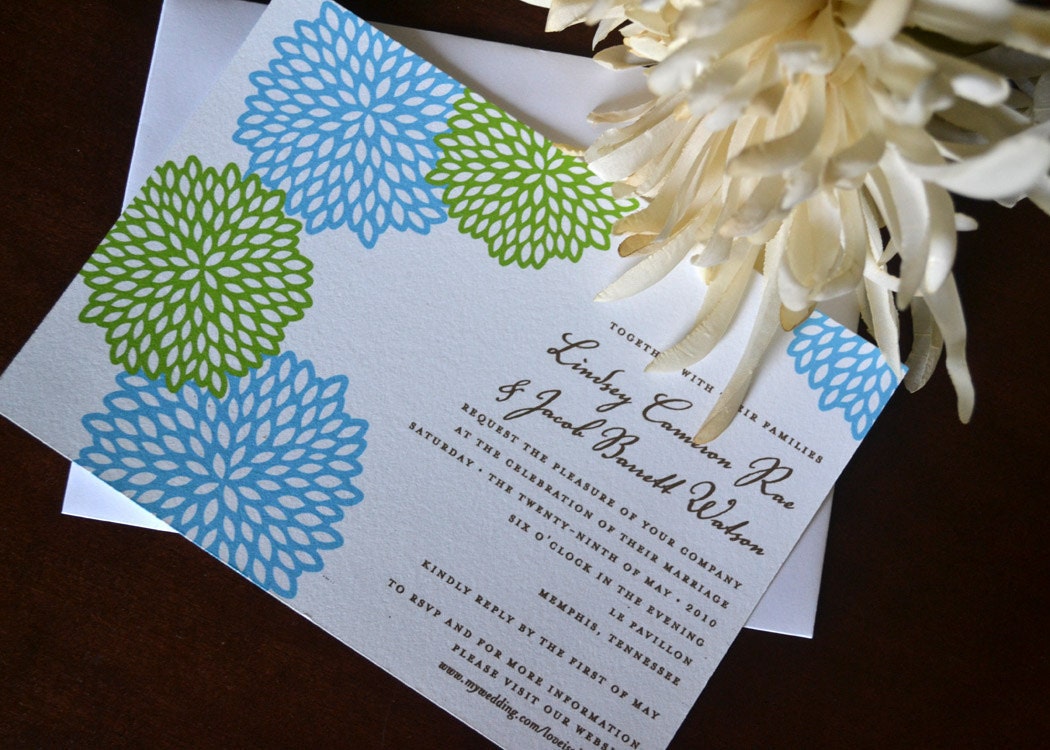 Dahlia Wedding Invitation by J Press Designs