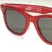 Red Glitter Ray Ban Wayfarer Style Sunglasses