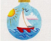 Sailboat Needlepoint Ornament - Jody Designs B35