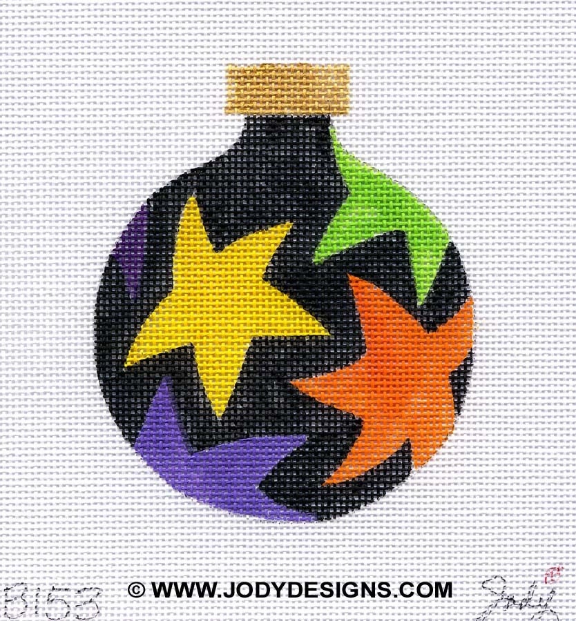 Halloween Stars Needlepoint Ornament - Jody Designs  B153