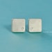 Square Block Earrings with 1Letter/Number