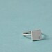 Square Block Ring with 1Letter/Number