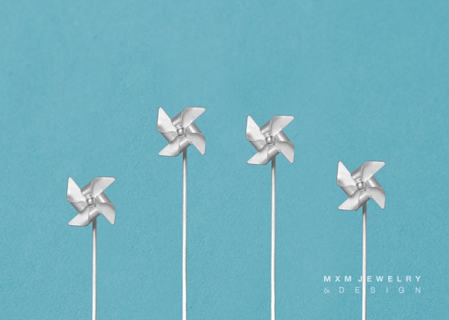 Tiny Pinwheel Earrings ll