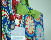 Fabric Magnet Board (12" x 9") Blue Paisley