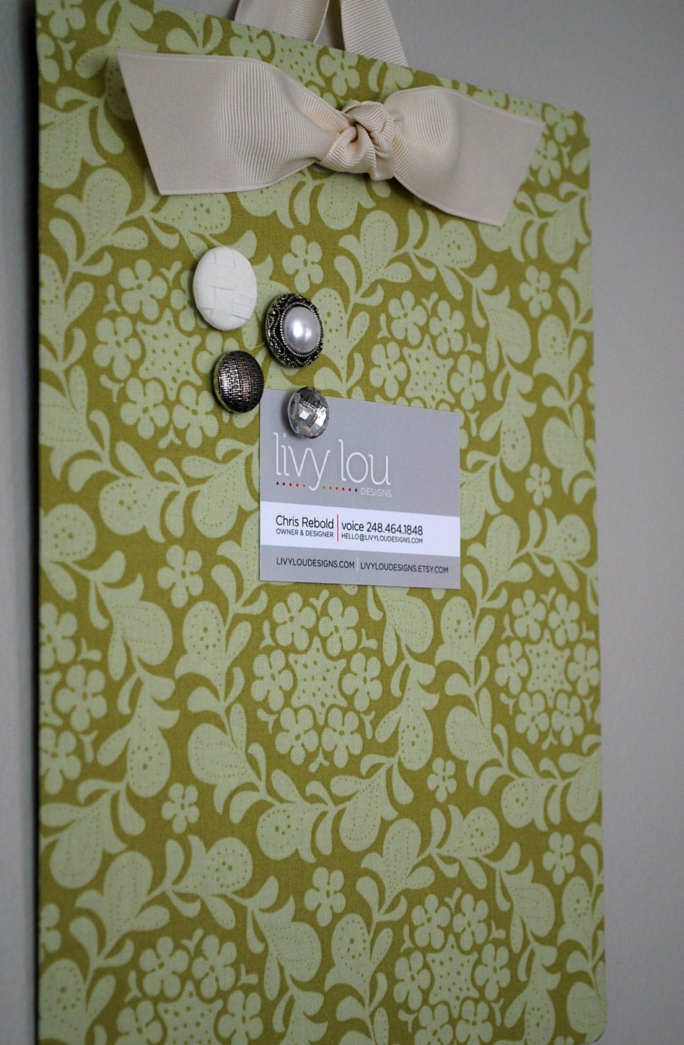 Fabric Magnet Board (9" x 12") Henna Garden-Leaf