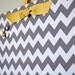 Fabric Covered Magnet Board (18" x 12") Grey Chevron