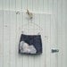 mini skirt / eco skirt / upcycled clothing - romantic Funky and Flirty Eco Denim Mini Skirt