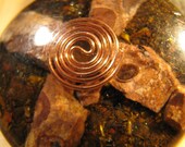 Rhyolite and Tiger Iron Orgone Pendant