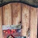Rustic Handpainted  Faux Bois Wood Grain Jewelry Display, Cork Board - Woodland, Farmhouse, Cottage Decor