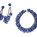 Blue Button Bracelet and Earrings