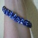 Blue Button Bracelet and Earrings