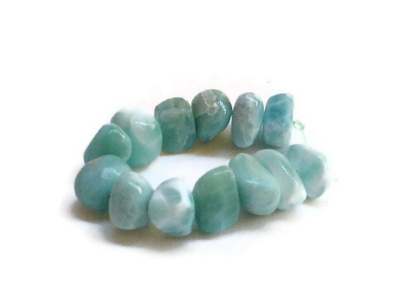 Larimar beads Thick Larimar beads