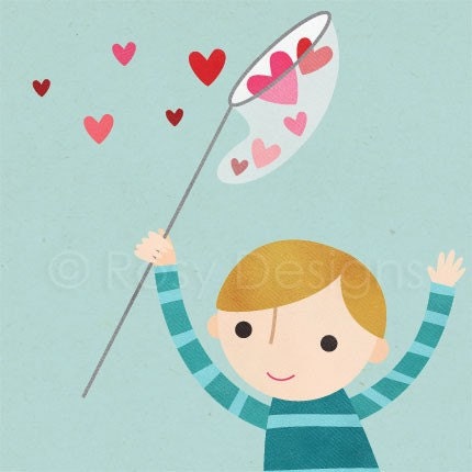 Catching Hearts - Boy - 8 x 10 Archival Print