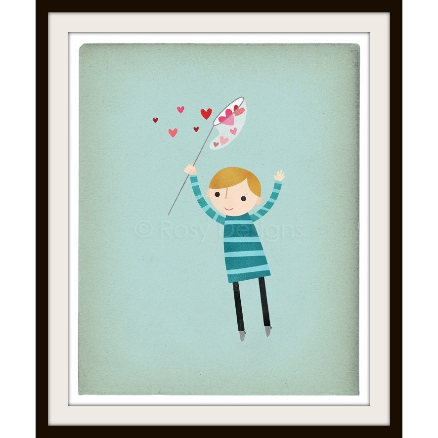Catching Hearts - Boy - 8 x 10 Archival Print