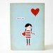 Girl with Balloon Thank You Greeting Card