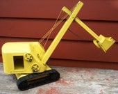 Fathers Day Gift Structo Crane Steam Scoop Shovel Pressed Steel Contruction Vintage Toy Man Gift For Him