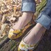 handmade vintage pattern flats