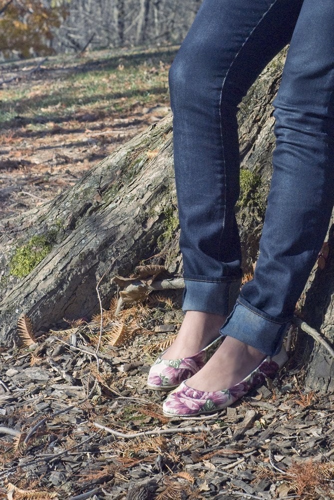 handmade vintage pattern flats