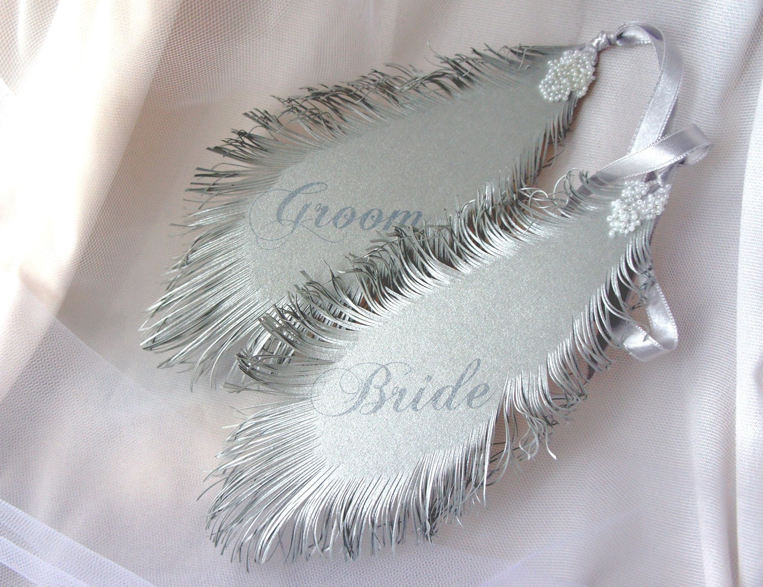 Bride & Groom Wedding Sign's FEATHER's