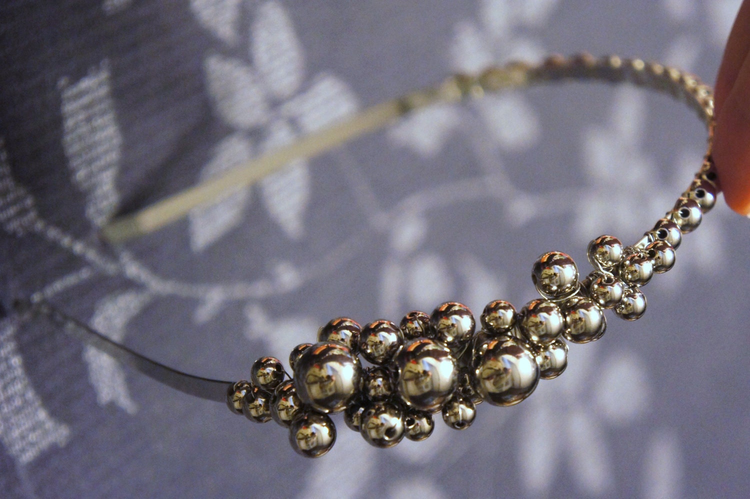 wired Headband - metal Berries Hair piece