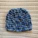 Crocheted Newborn Beanie, Blues, Greens, Photo Prop, Shower Gift