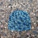Crocheted Newborn Beanie, Blues, Greens, Photo Prop, Shower Gift