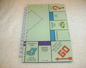 2013 - 2014 18 Month Calendar MONOPOLY GAME BOARD Planner / Agenda / Journal / Notebook Recycled Upcycled