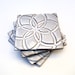 RESERVED FOR LAURA. White Circle-Square Coasters (Set of 2, Ceramic) by artlauren
