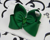 LPB - Emerald Green LARGE Boutique Twisted Bow
