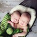 Crochet Newborn 2 Sweet Peas in a Pod Cocoon and Hat Set TWINS