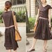 Chinese folk style button sundress in brown(more colour and size choice) -A1006