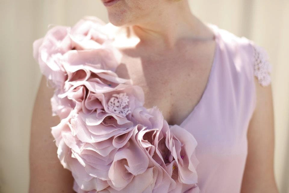 RESERVED-Sweet Pink SILK Ruffles dress. Dusty pink silk dress. Blush Avant Garde dress. Silk petal sculpture