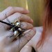 Silk Textile Ring. Avant Garde Textile Sculpture. Fireworks Ring