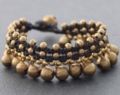 Lace Water Drop Brass Bell Bracelet