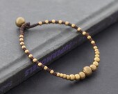 Simple Brass Beaded Bracelet