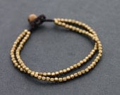 Cube Brass Double Bracelet