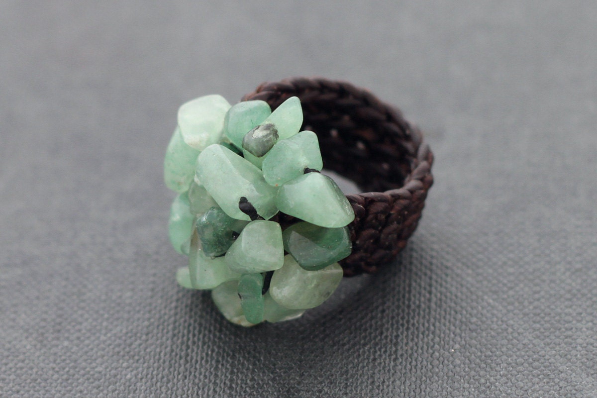 Jade Knitted Ring