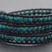Chrysocolla Leather Wrap Bracelet