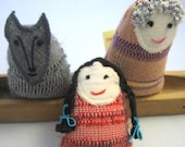 red riding hood- handwoven dolls