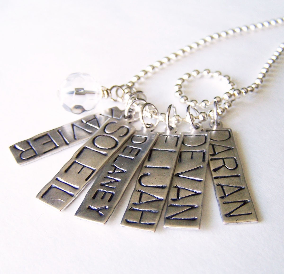 PICK SEVEN Charm, Bead, OR Stamped Name Tag plus a Chain