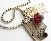 PICK FOUR Charm, Bead, OR Stamped Name Tag Plus a Chain