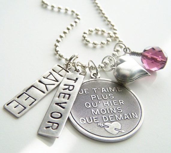 PICK FIVE Charm, Bead, OR Stamped Name Tag plus a Chain