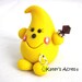 JANUARY Birthstone PARKER - Polymer Clay Character with Swarovski Garnet Gemstone