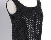Vintage 1970s CABARET Sequined Tank M